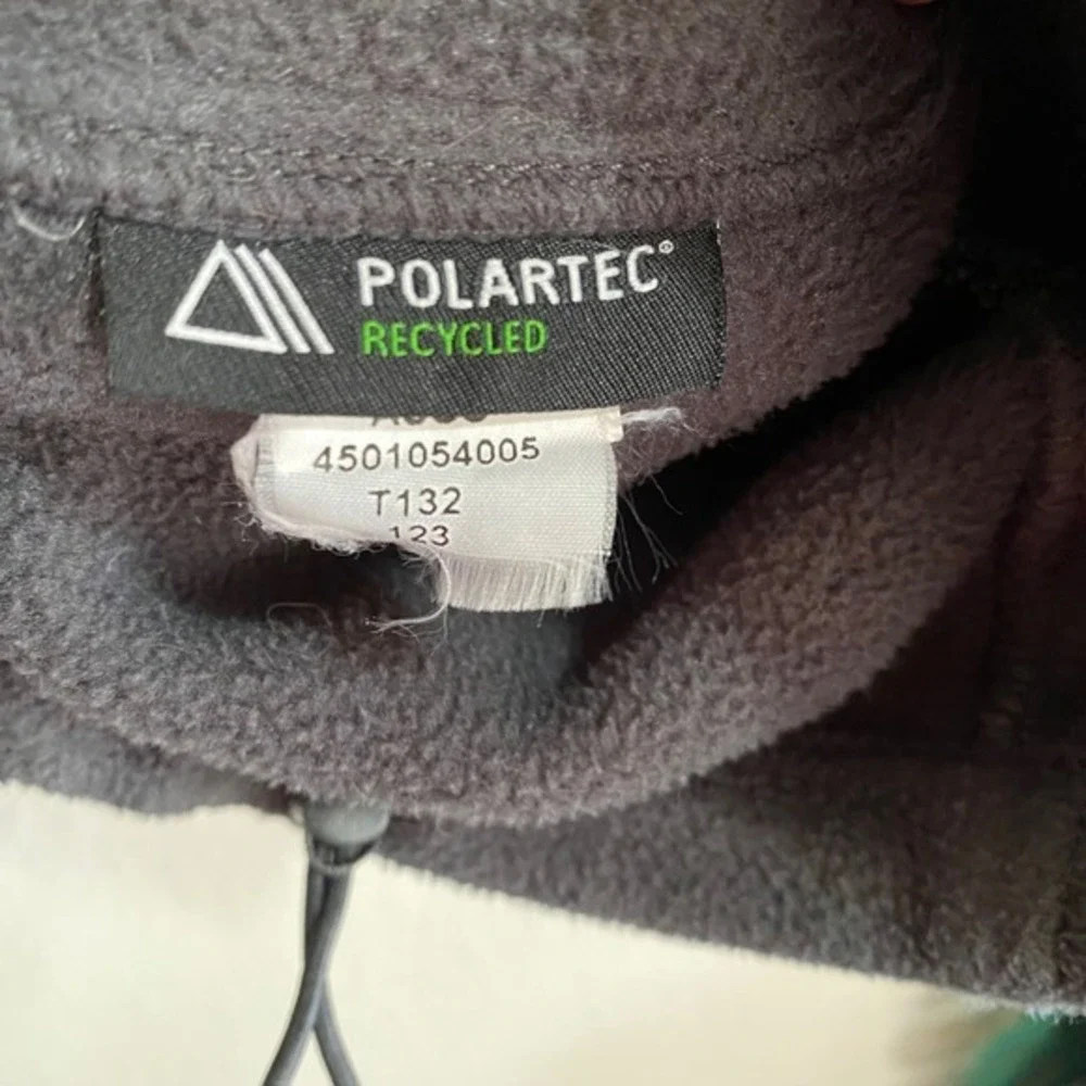 The North Face Mens Fleece‎ Jacket Gray Full Zip Polartec Recycled Size L
